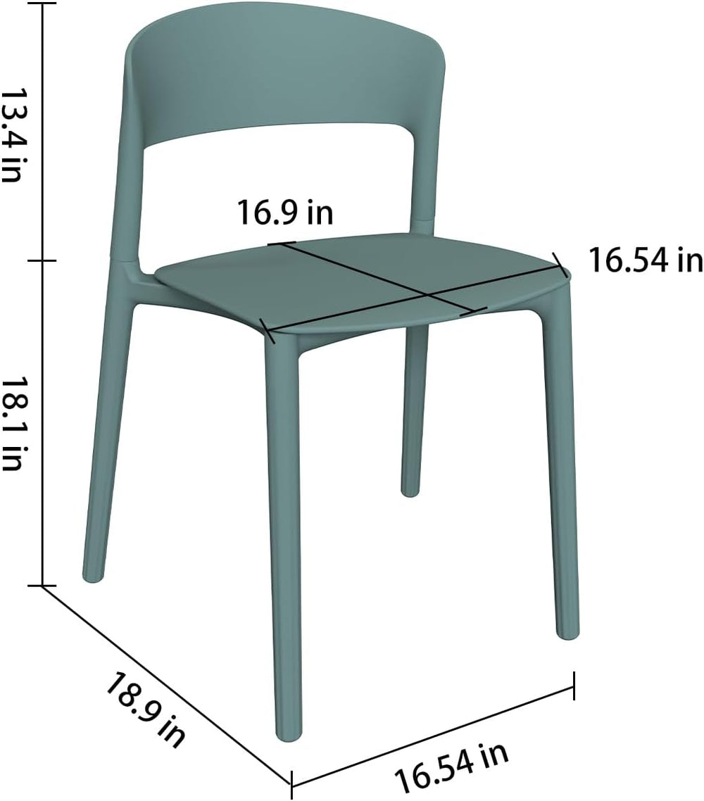 LESHI Plastic Dining Chairs,Modern Dining Chairs Quick Assembly Simple Kitche...