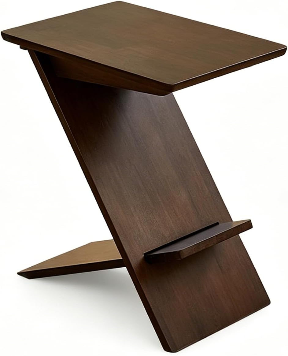 YUNMUARY-C Shaped Couch End Table,Skinny Entryway Table,Modern Wooden Nightst...