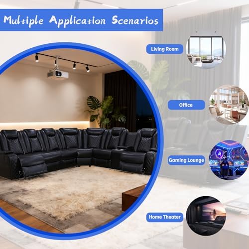 Power Recliner Sofa Set, Living Room Furniture Sets, Leather Sectional Sofa S...