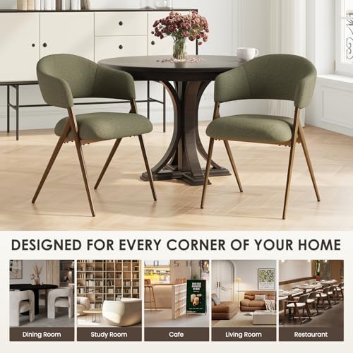 COLAMY Dining Chairs Set of 4, Mid Century Modern Dining Room Kitchen Dinner ...
