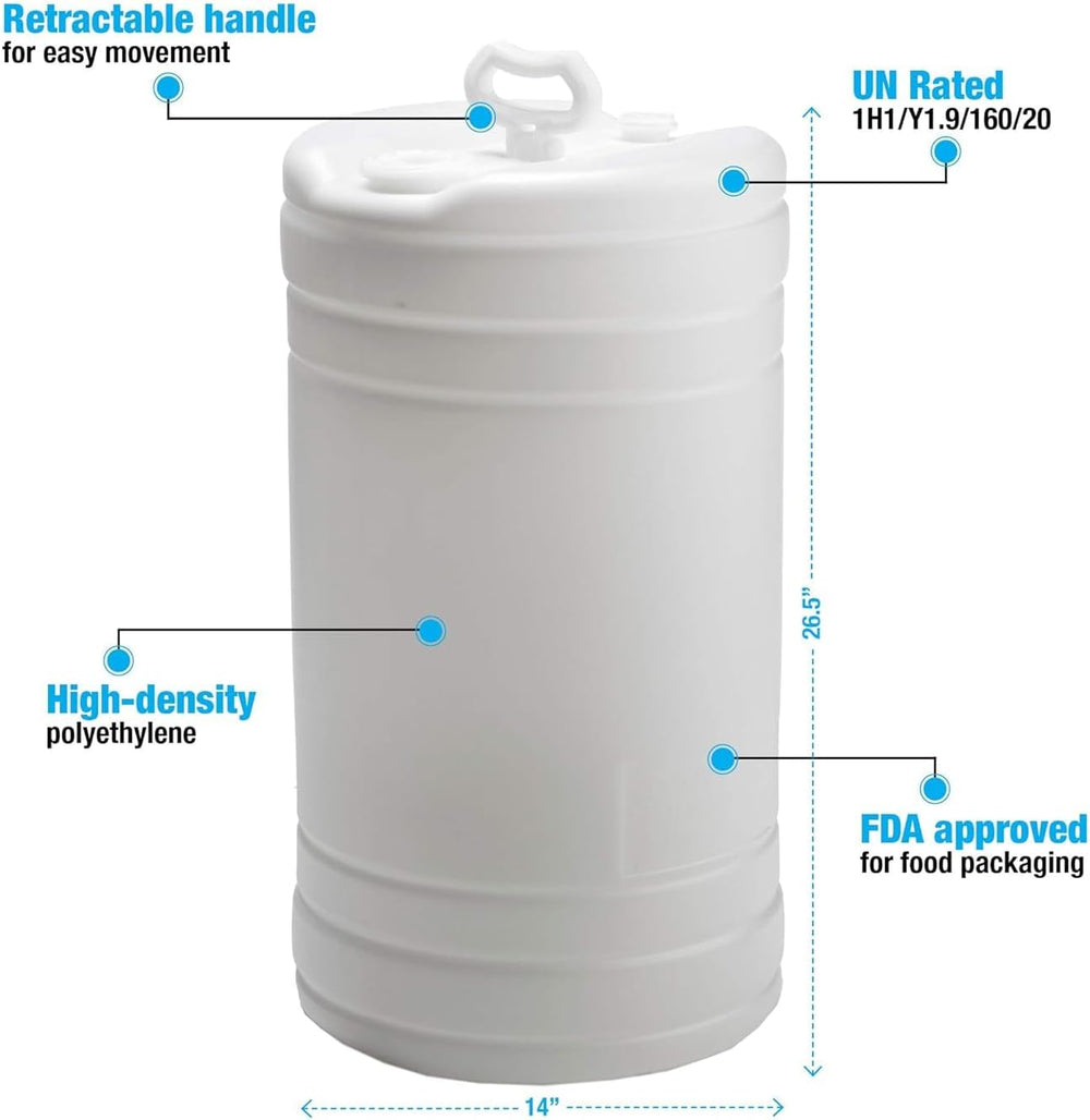 15 Gallon Drum | Tight Head Drum | Water Storage | Chemical Storage | 2"...