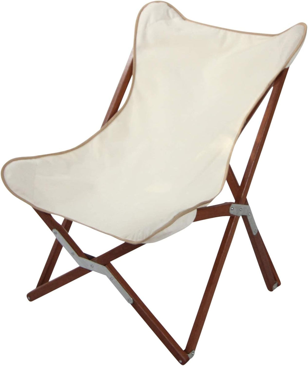 BYER OF MAINE Pangean Butterfly Chair, 34″H × 23″W × 27″D in Natural