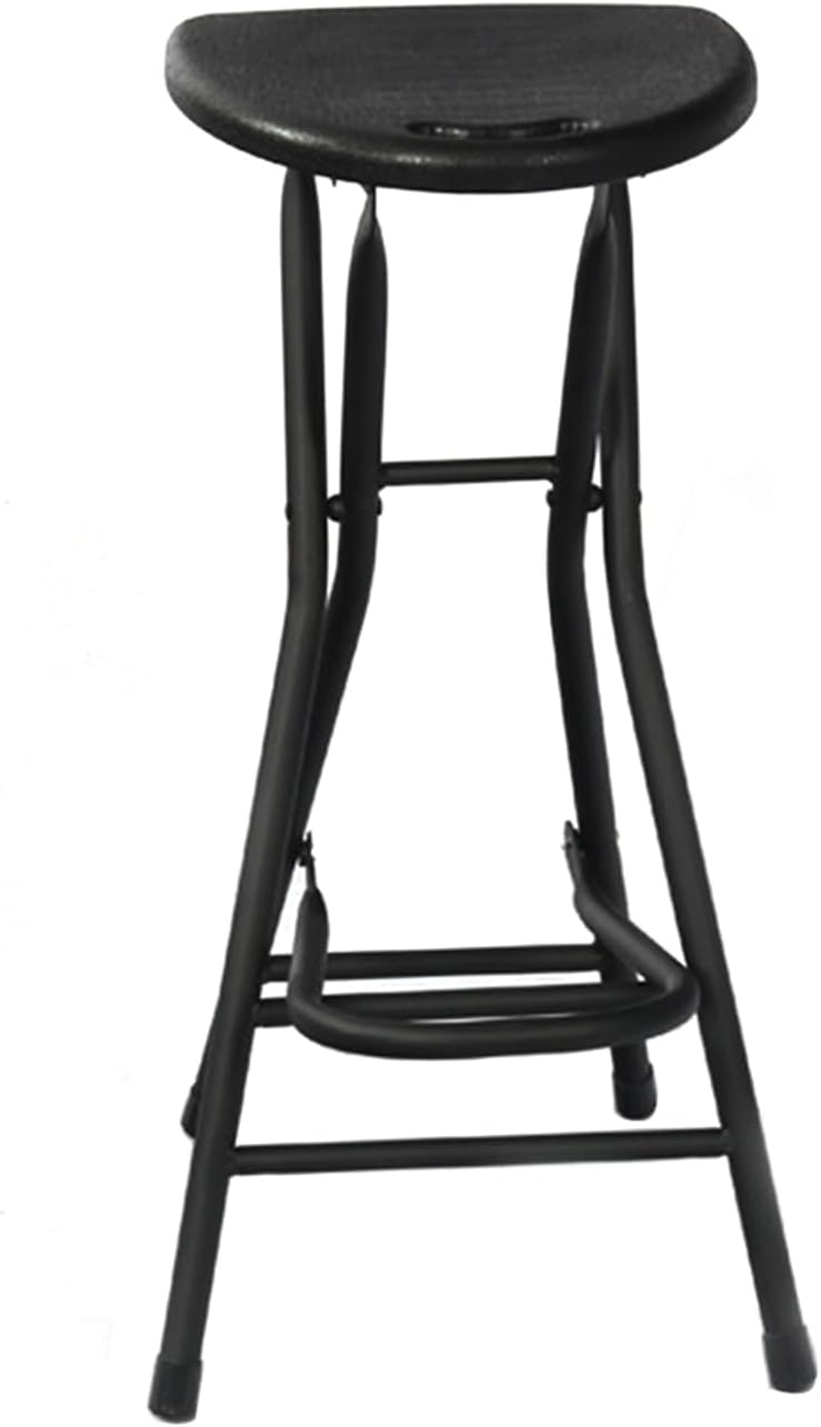 28 inch Black Bar Stool,Portable Stool for Adults Foldable Stools with Handle...