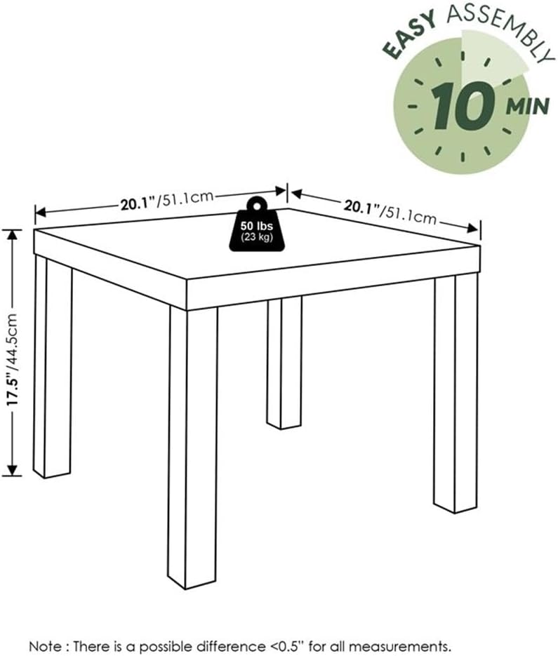 Pemberly Row 3-Piece Living Room Table Set, Includes Coffee Table & 2 Sid...