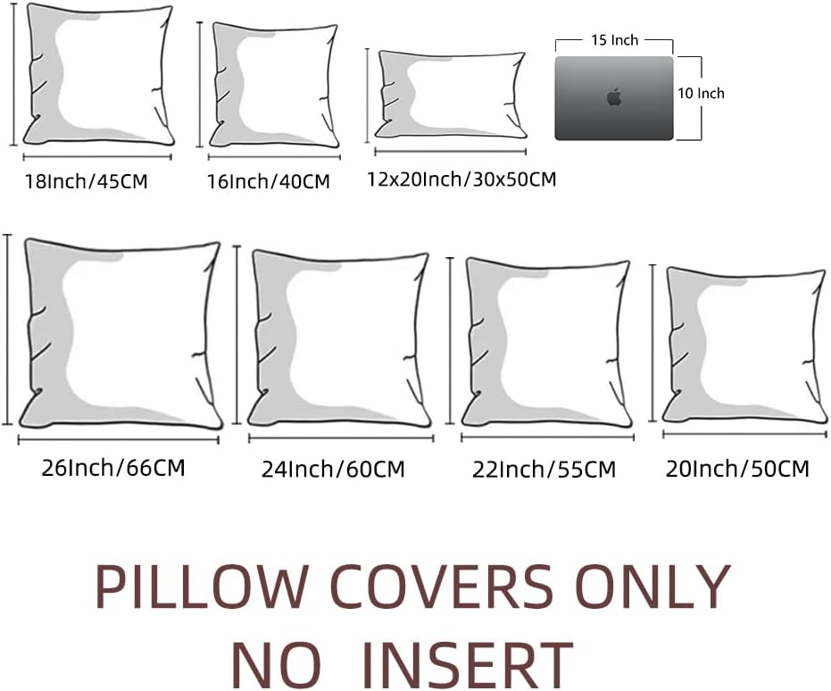 Fancy Homi 2 Pcs Linen Natural Neutral 28x28 Inch Flange Throw Pillow Cover
