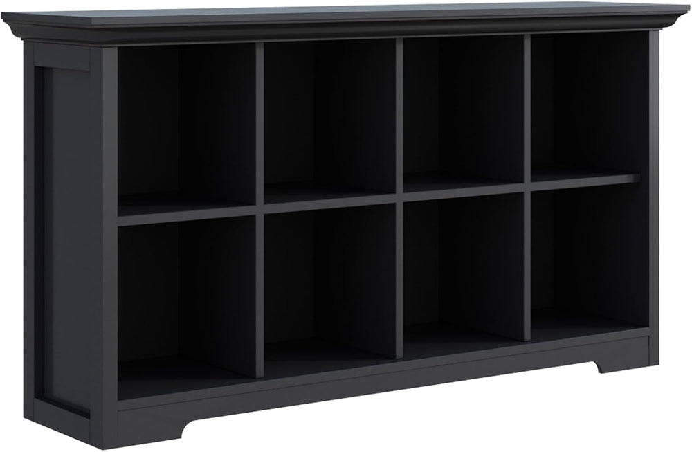 OSCHF 8-Cube Open Bookcase with Base, 2-Tier Low Cabinet, Black