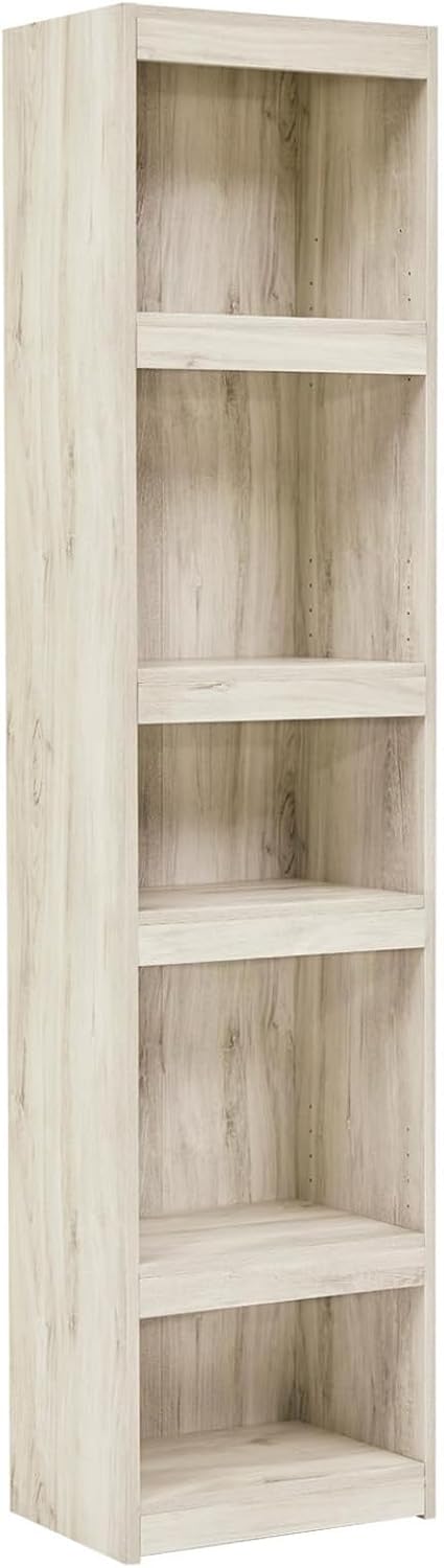 Signature Design by Ashley Bellaby Tall White Bookcase Pier, Whitewash