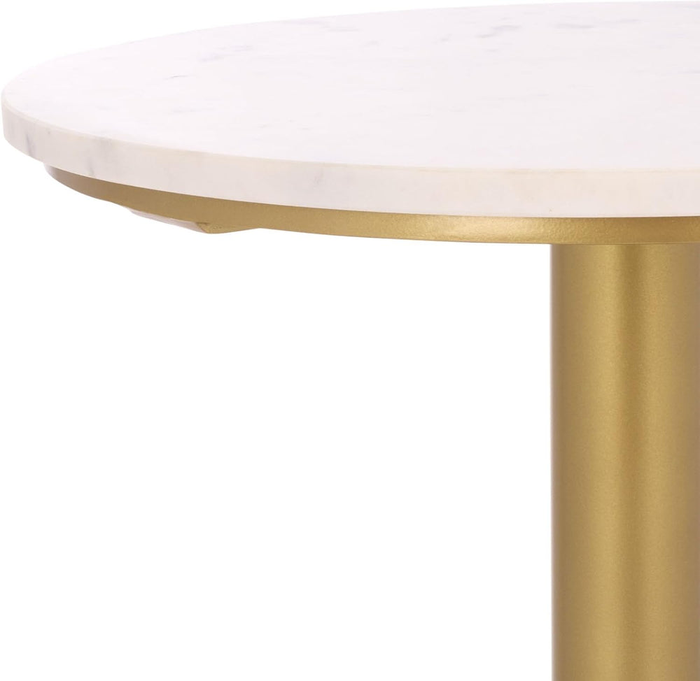 SAFAVIEH Couture Collection - Branxton Brass & Marble Accent Table, Tall ...