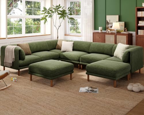 Cloud Sectional Couches for Living Room,Modular Sectional Sofa,Green | Extra ...