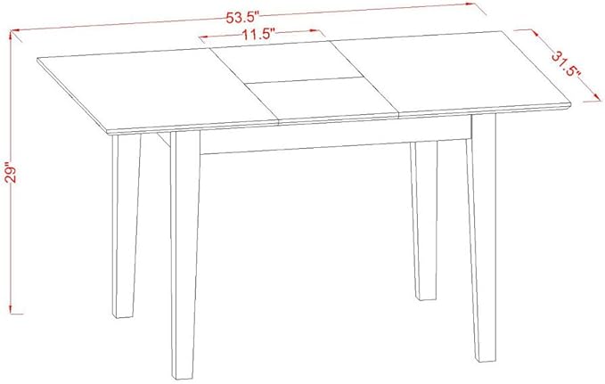 East West Furniture NOML3-MAH-LC 3 Piece Dining Table Set Contains a Rectangl...