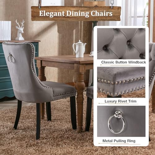 9-Piece Extendable Dining Table Set for 8, 63-78 Inch Rustic Brown Kitchen Ta...