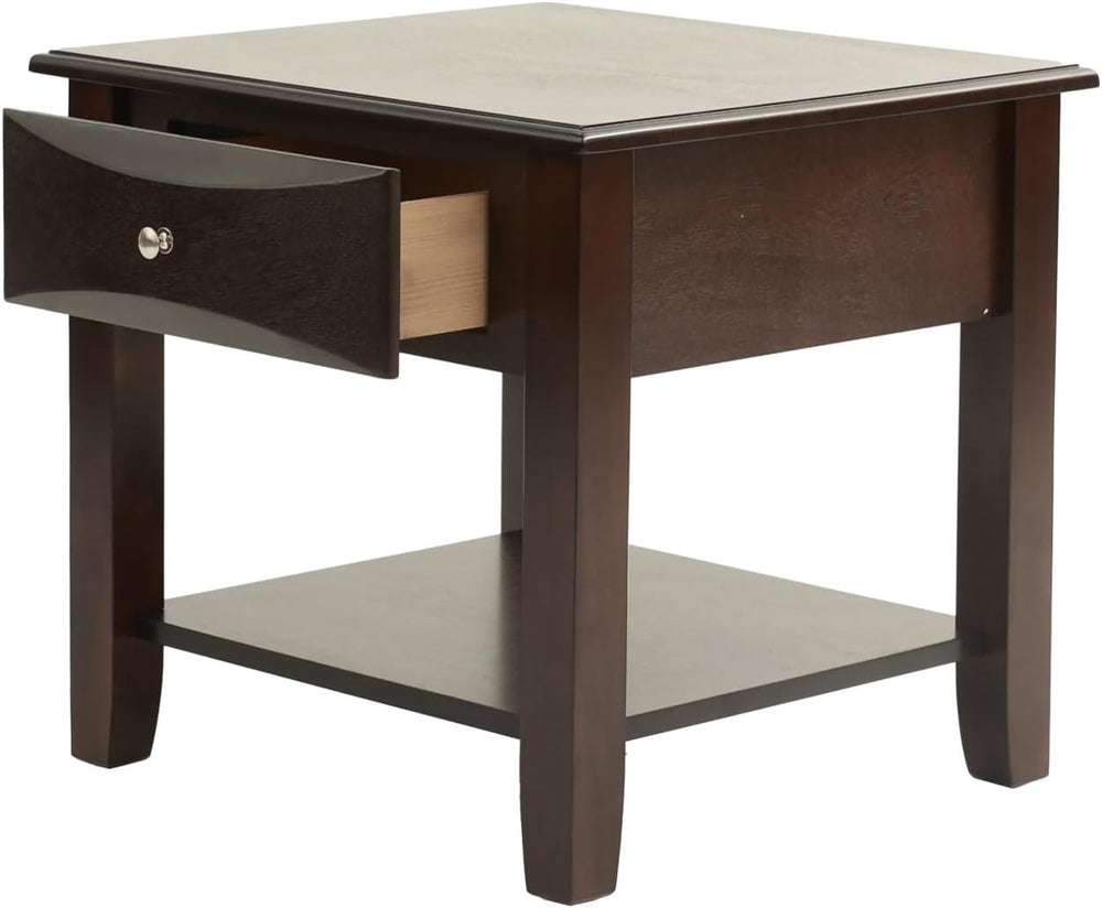 Espresso Finish 4pc Occasional Table Set with Antique Black, Espresso | Liste...
