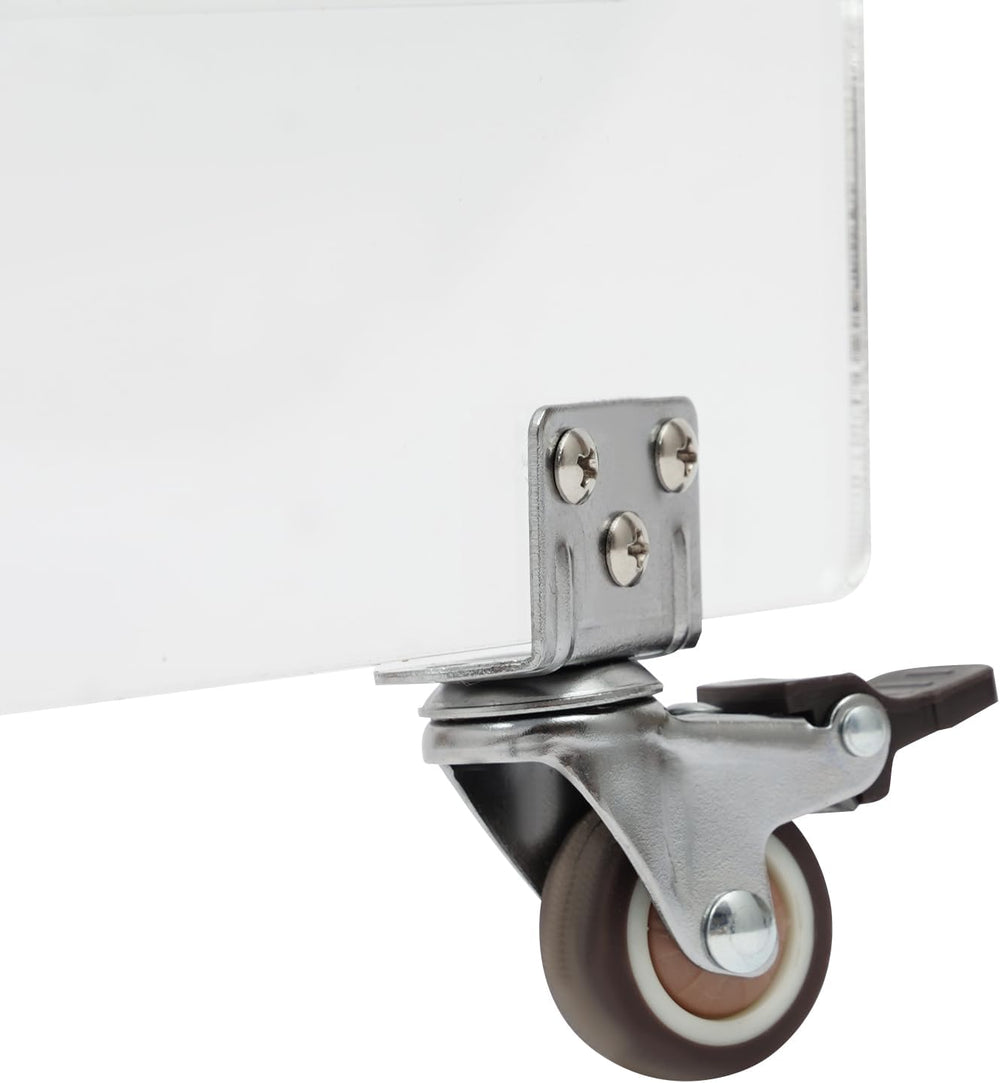 Acrylic Record Player Stand, 3 Tier Clear Record Player Stand with Wheels, Re...