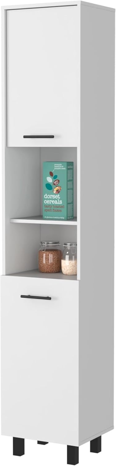 15.7" D*15.7" W*79.5" H Corner Freestanding Kitchen Pantry wit...