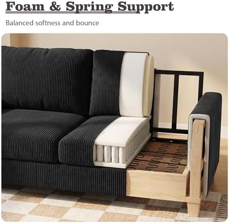 Apicizon Loveseat & 3 Seater Sofa Sets, 89" Couch Sofa Set for Livin...