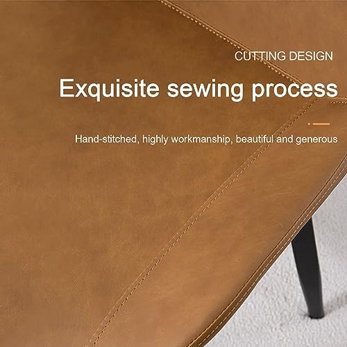 Dining Chairs, Modern PU Leather Dining Room Chair with Sturdy Metal Legs, Up...