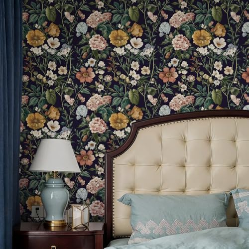 Livebor Floral Peel and Stick Wallpaper Floral Contact Paper 16.9"x393.7...