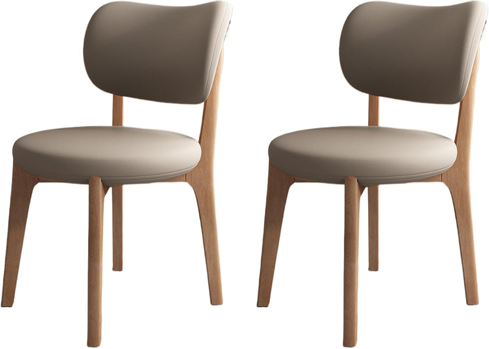 Solid Wood Dining Chairs Set of 2,Mid Century Modern Dining Chairs with Curve...
