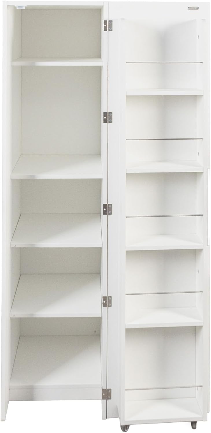 JOYSOURCE 22 in Deep Kitchen Pantry Storage Cabinet with Doors and Adjustable...