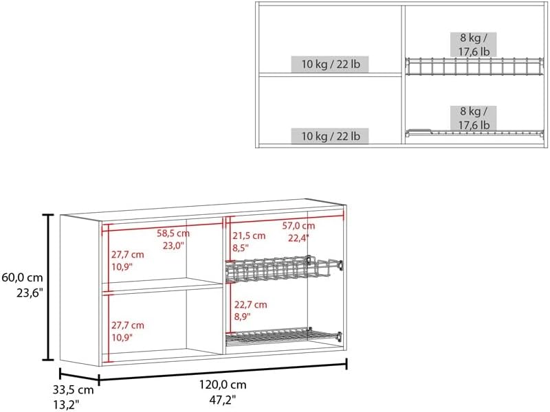 Pantry Sideboard Wall Cabinet, Saving Space Storage Cabinet for Kitchen Close...