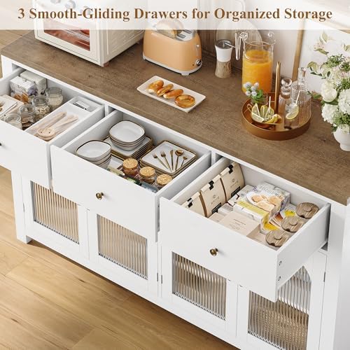 FINETONES Buffet Cabinet with Storage, Kitchen Storage Cabinet for Home
