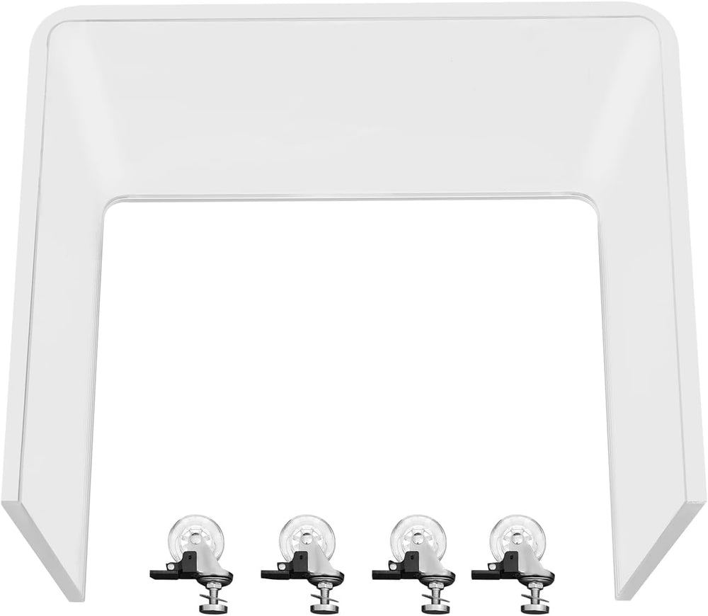 C-Shaped Side Table, Clear Acrylic Mobile End Table, 22 Inch Tall Snack Table...