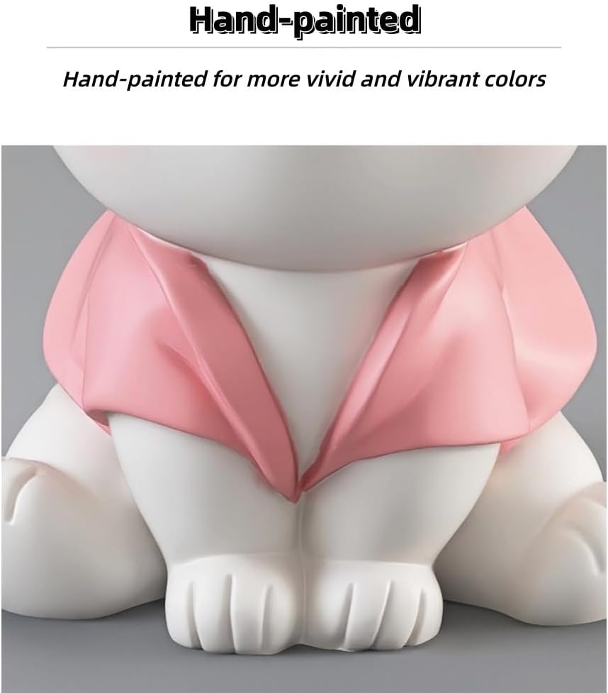 Resin Bear Statue Side Table, Modern and Simple Bear Ornaments, Small Cute Ni...