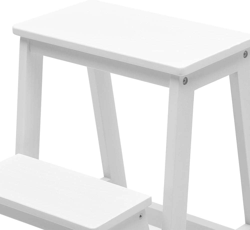 3 Tier Folding Step Stool,Wood Ladder,Folding Library Ladder Chair,Portable M...