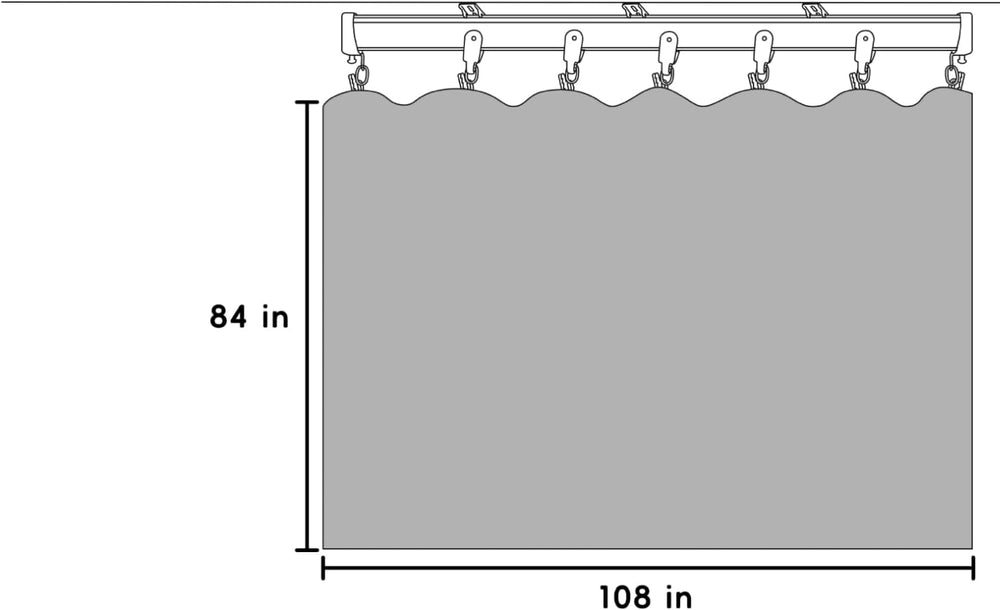 Room Divider Blackout Curtains Flexible Sliding Tracks Sets Ceiling Mounted R...