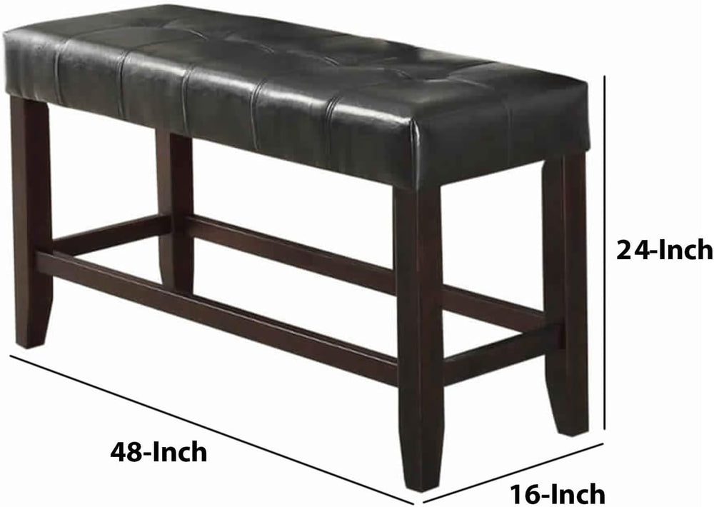 Poundex Wood Based High Bench, Black