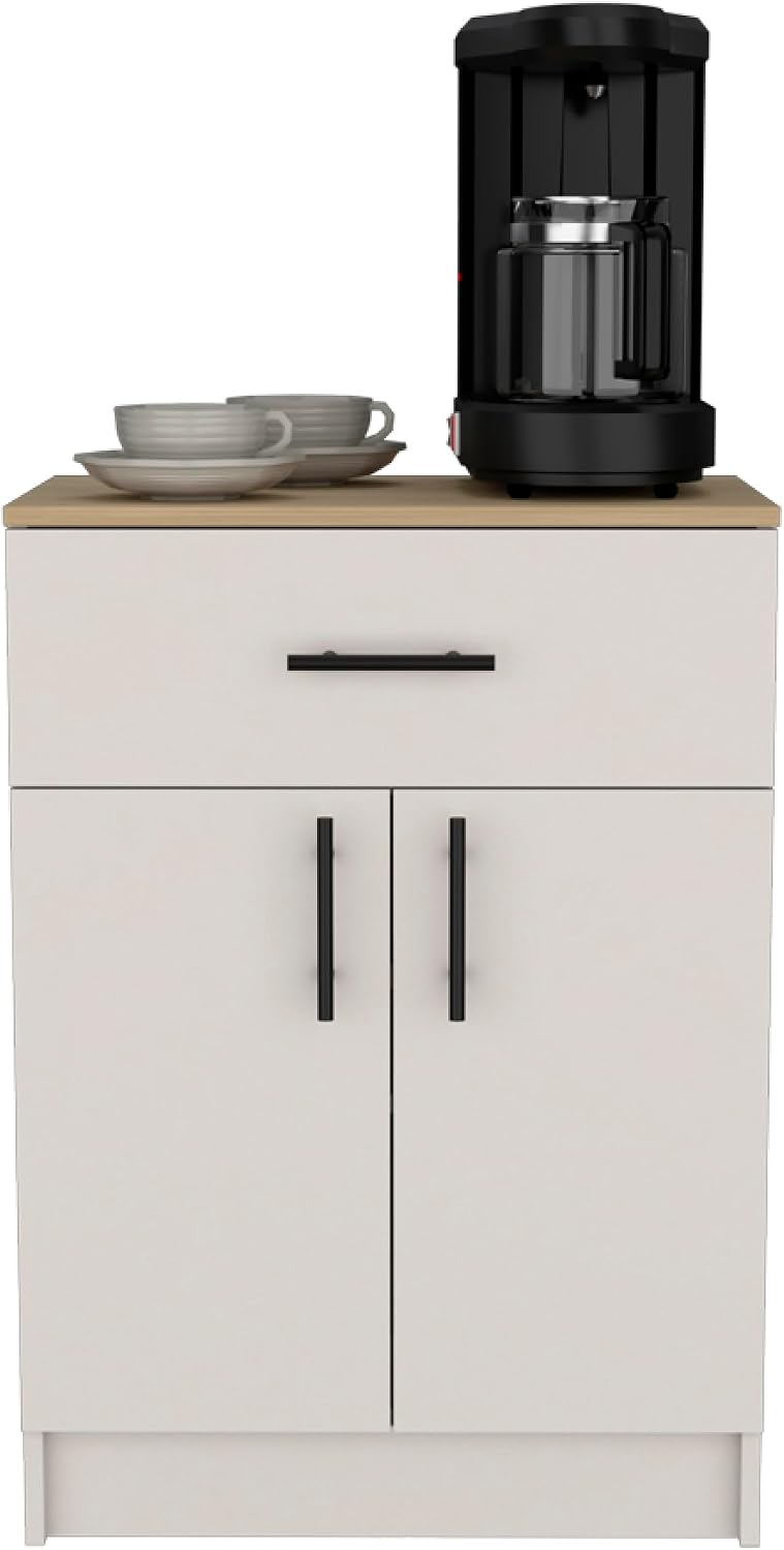 Pantry Cabinet Netal, Kitchen, Ivory/Natural Oak