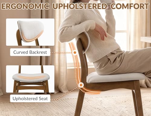Wooden Dining Chairs Set of 4, Farmhouse Kitchen Chairs