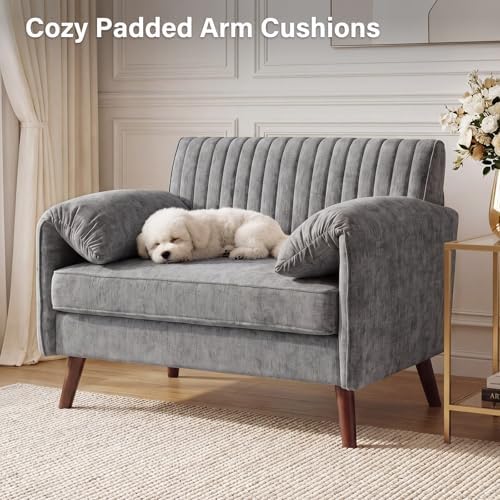 Modern Oversized Accent Reading Chair for Living Room, 43", Chenille, Gray