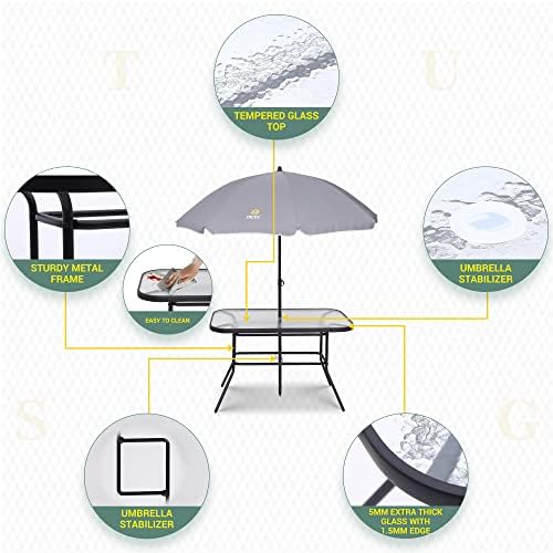 Nice C 8 Piece Patio Dining Set, Outdoor Furniture Set (Grey)