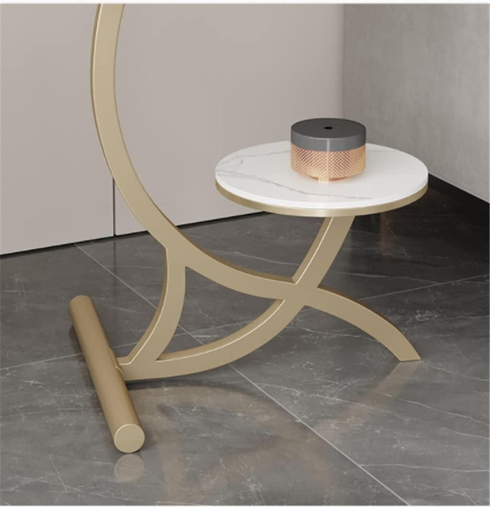 Rock Slab Side Table Fashion Round Living Room Small Coffee Balcony Sofa Corn...