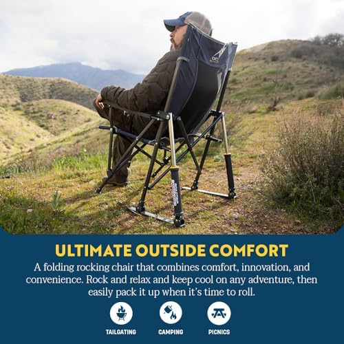 GCI Outdoor Roadtrip Rocker Camping Chair | Portable, Folding Rocking Chair w...