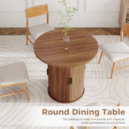 Nalupatio 31.5 Inch Round Dining Table for 2, Versatile Two-Person Kitchen Ta...