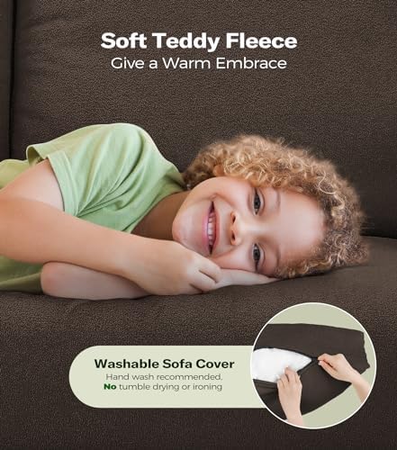 Welzona Loveseat, 51" Small Couch, Teddy Love Seat, Small Loveseat Sofa ...