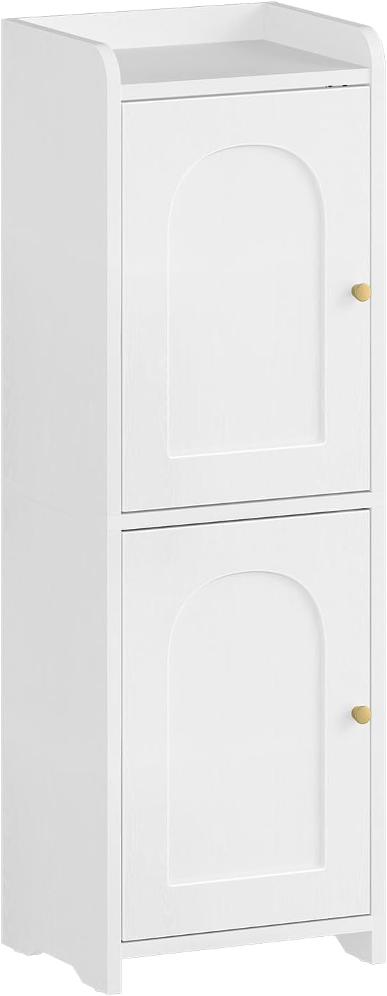 Hzuaneri Bathroom Storage Cabinet, Small Corner Floor Cabinet with 2 Doors an...