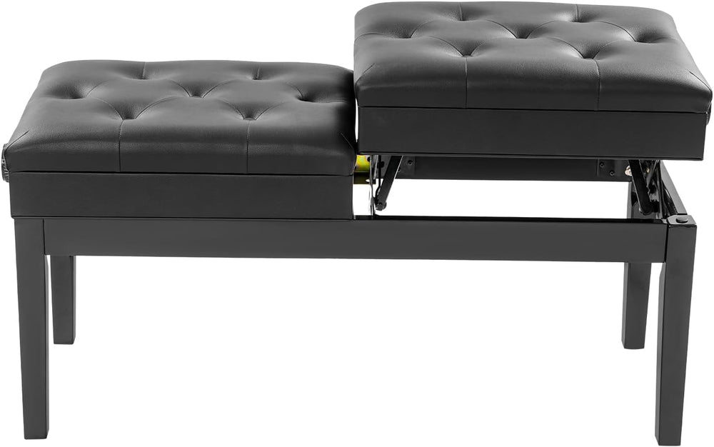 AngelcityCC Longer Duet Piano Bench with Storage, Adjustable Height Double Ke...