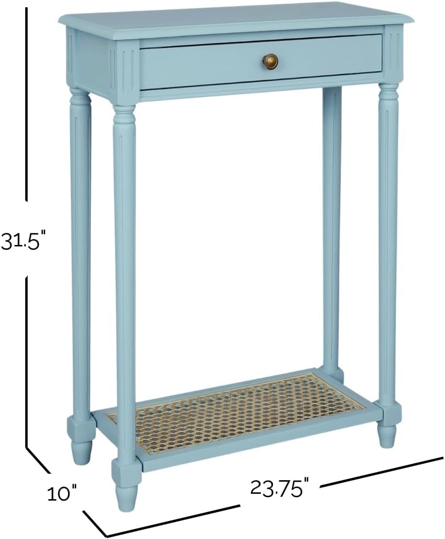 East at Main Lenora Console Table – 23.75” Narrow Entryway Table with Storage...