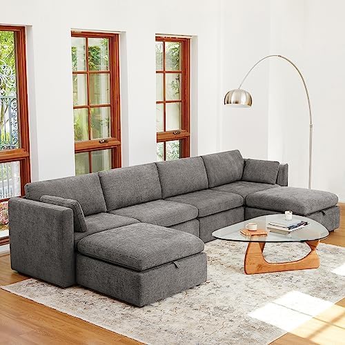 CHITA Oversized Modular Sectional Fabric Sofa Set, Extra Large U Shaped Couch...