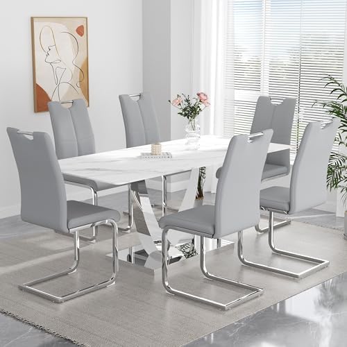 yeag Modern Dining Chairs Set of 6, Upholstered Kitchen Room Chairs High Back...