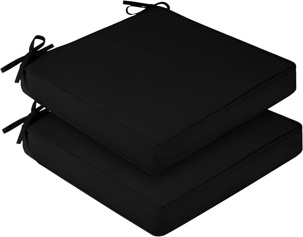 downluxe Waterproof Outdoor Chair Cushions Set of 2, 19" x 19" x 3&...