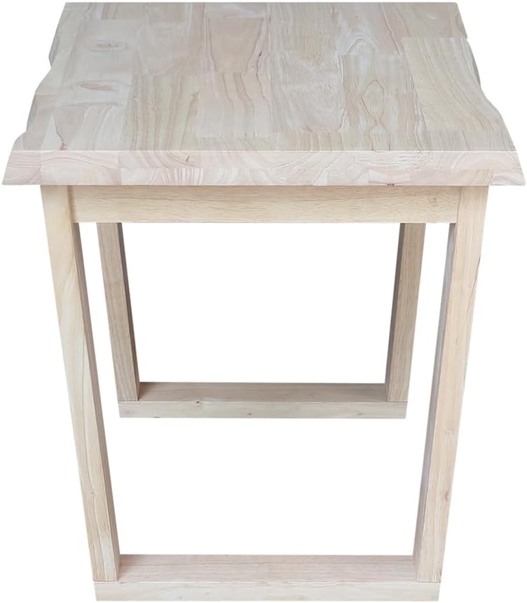 International Concepts Live Edge Solid Wood End Table - Unfinished