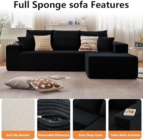 Sectional Couches for Living Room Cloud Couch Sofa with L-Shape Couch in a Bo...