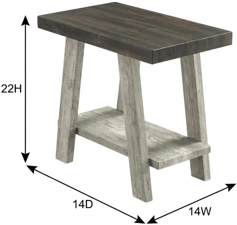 Furnifact Brown, Side Table, MDF Construction, Open Shelf, Durable Home Desig...