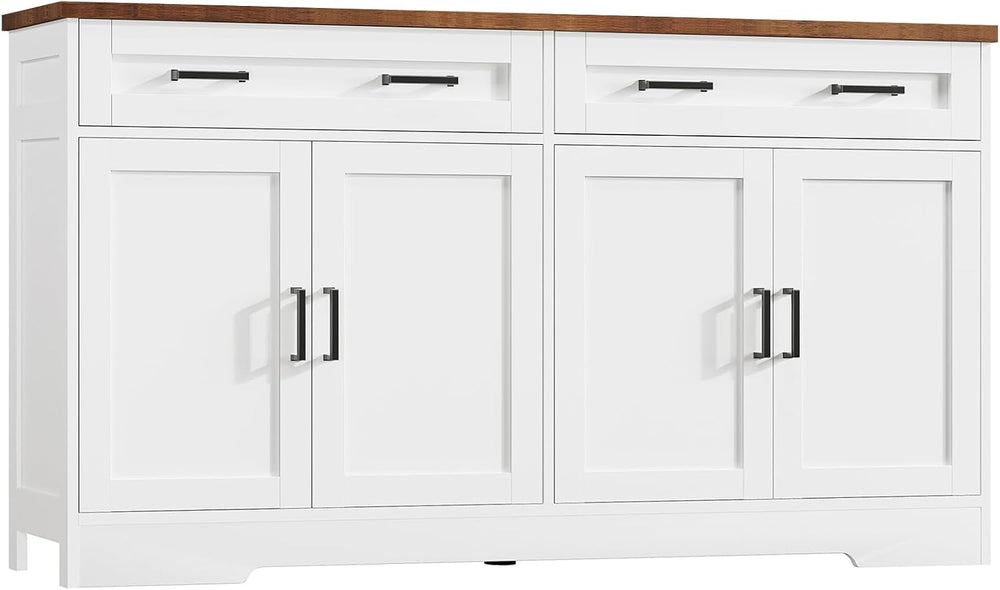 usikey 55" Buffet Cabinet with Storage and Drawers, Large Sideboard Buff...