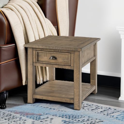 Martin Svensson Home Monterey Solid Wood End Table, Reclaimed Natural