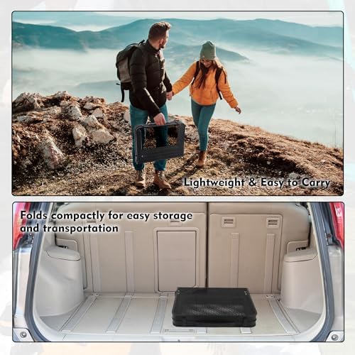 GREGIN Folding Camping Grill Table, Outdoor Metal Table. Foldable, Portable